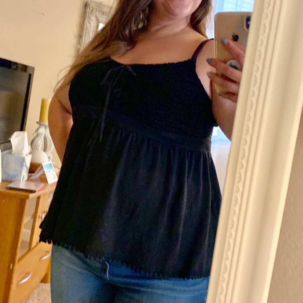 Torrid Babydoll top with adjustable straps.